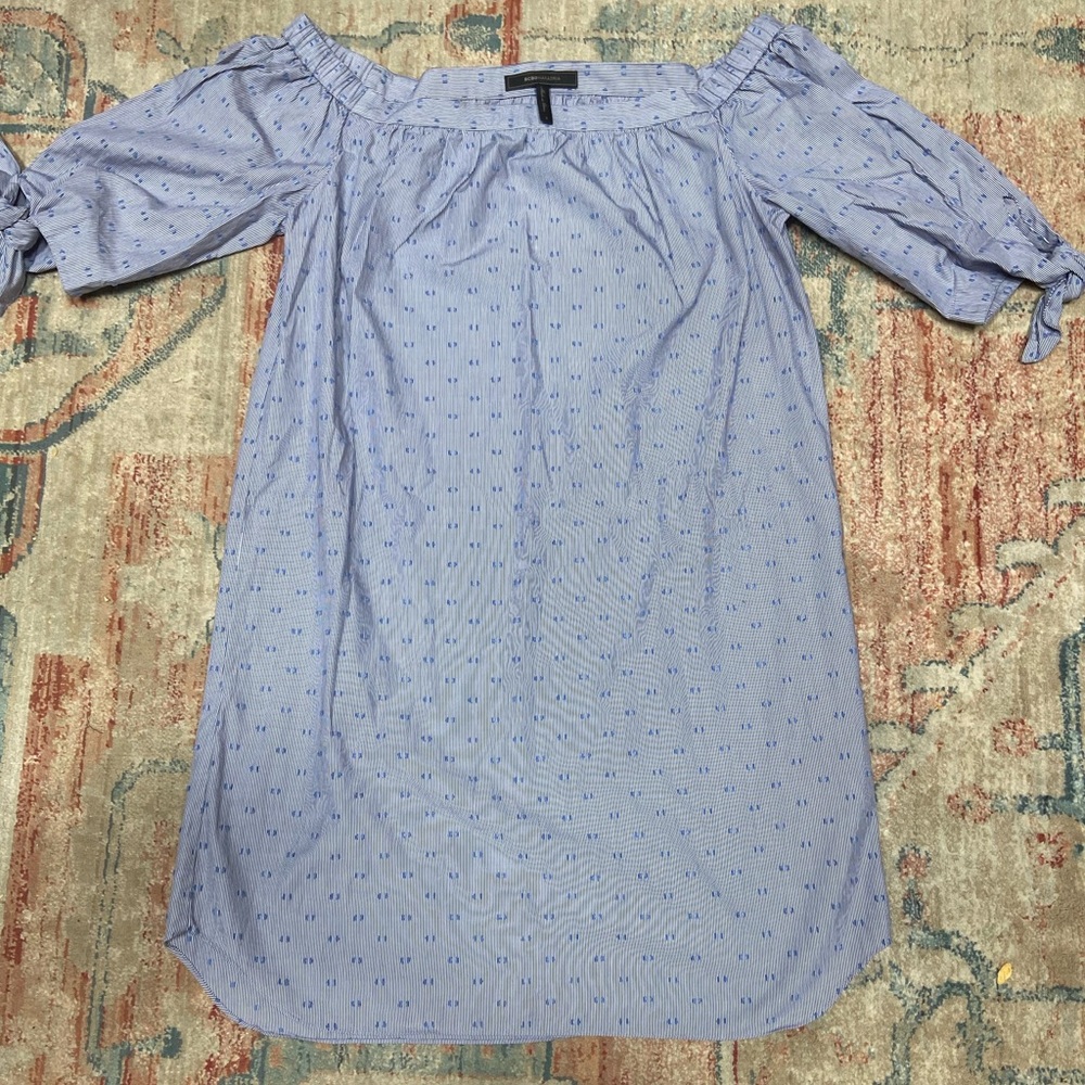 BCBGMaxazria Off the Shoulder Dress